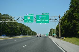 I-10 east at I-110 - Ferry Pass, FL