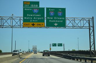I-10 east at I-110 - Baton Rouge, LA