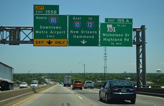 I-10 east at I-110 - Baton Rouge, LA