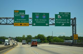I-10 east at I-110 - Baton Rouge, LA