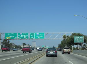 I-10 east at I-110/SR 110 - Los Angeles, CA