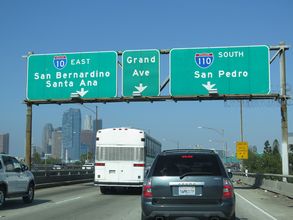 I-10 east at I-110/SR 110 - Los Angeles, CA
