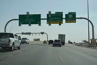 IH 10/US 180 east at IH 110/US 54 - El Paso, TX