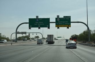 IH 10/US 180 east at IH 110/US 54 - El Paso, TX