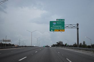 I-10 west at I-110 - Ferry Pass, FL