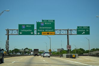 I-10 west at I-110 - Baton Rouge, LA