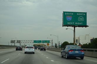 I-10 west at I-110/SR 110 - Los Angeles, CA