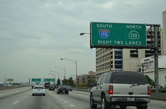 I-10 west at I-110/SR 110 - Los Angeles, CA