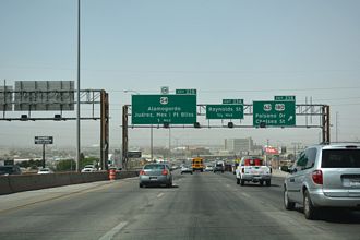 IH 10 west at IH 110/US 54 - El Paso, TX