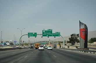IH 10 west at IH 110/US 54 - El Paso, TX
