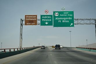 IH 10 west at IH 110/US 54 - El Paso, TX