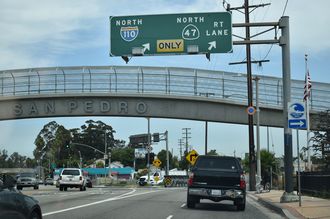 Gaffey St north at I-110 - San Pedro, CA