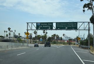 I-110 north at SR 47 - San Pedro, CA