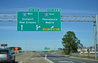 I-110/MS 67 north at I-10 - D'Iberville