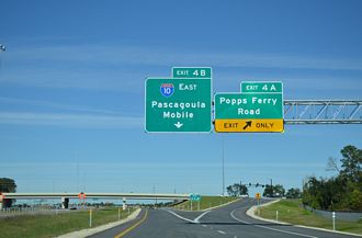 I-110/MS 67 north at I-10 - D'Iberville