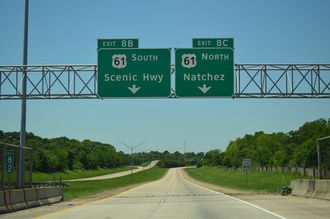 I-110 north at US 61 - Baton Rouge, LA