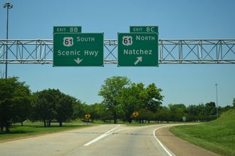 I-110 north at US 61 - Baton Rouge, LA