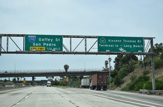 I-110 south at SR 47 - San Pedro, CA