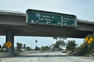 I-110 south at Gaffey St - San Pedro, CA