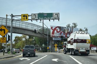 I-110 south at Gaffey St - San Pedro, CA