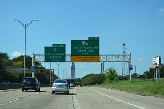 I-110 south at I-10 - Baton Rouge, LA