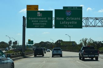I-110 south at I-10 - Baton Rouge, LA