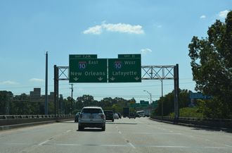 I-110 south at I-10 - Baton Rouge, LA