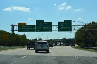 I-110 south at I-10 - Baton Rouge, LA