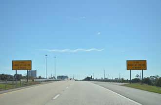 I-110 south at US 90 - Biloxi, MS