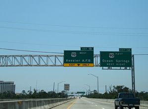 I-110/MS 15 south at US 90 - Biloxi