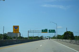 I-110 south at US 90 - Biloxi, MS