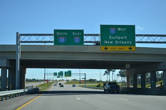 MS 67 south at I-10/110 - D'Iberville