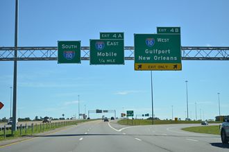 MS 67 south at I-10/110 - D'Iberville