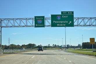MS 67 south at I-10/110 - D'Iberville