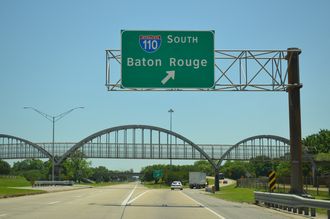 US 61 south at I-110 - Baton Rouge, LA
