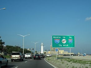 US 90 east at I-110 - Biloxi, MS