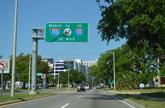 US 90 west at I-110 - Biloxi, MS