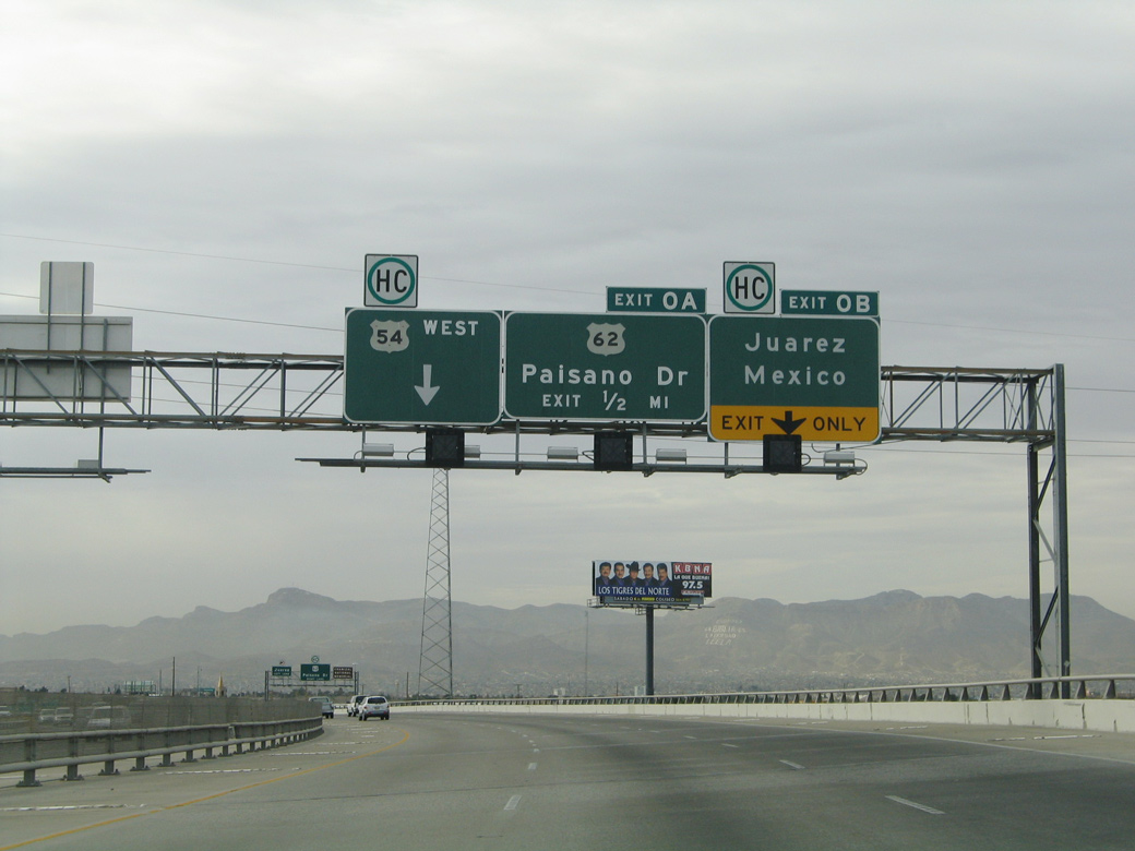 US 54 west at IH 110/US 62 - 2006