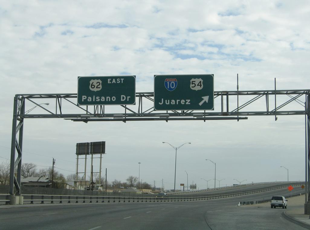 US 62 east at IH 110 - El Paso, TX