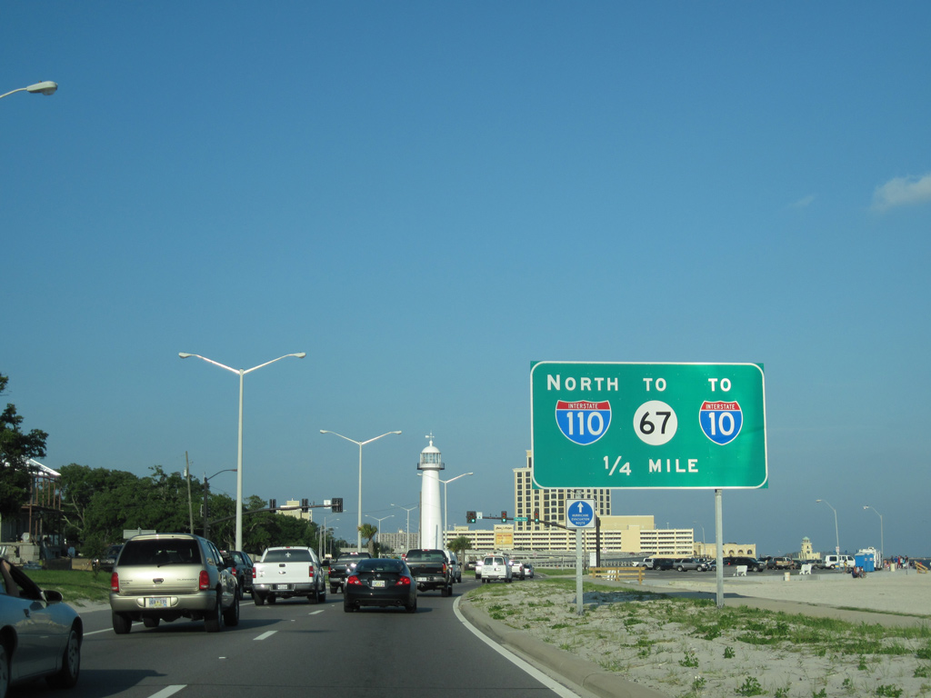 US 90 east at I-110 - Biloxi, MS