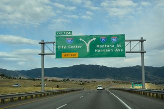 I-15/90 east at I-115 - Butte, MT