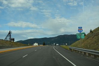 I-115 east at Iron St - Butte, MT