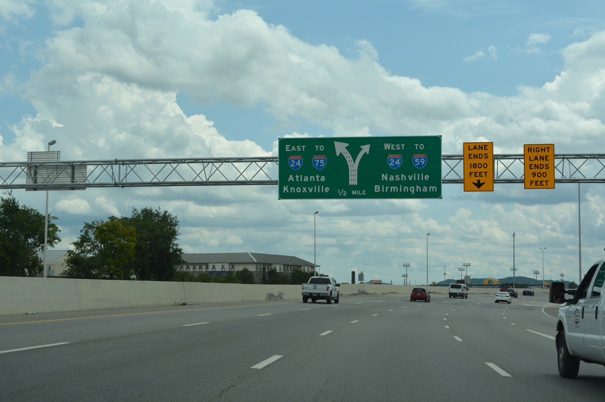 I-124/US 27 south at I-24 - Chattanooga, TN