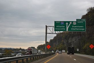 I-24 east at I-124/US 27 - Chattanooga, TN