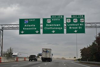 I-24 east at I-124/US 27 - Chattanooga, TN