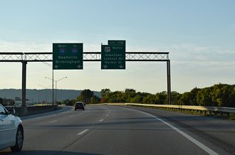 I-24 west at I-124/US 27 - Chattanooga, TN