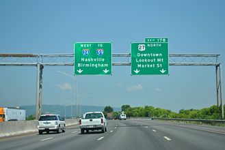 I-24 west at I-124/US 27 - 2012
