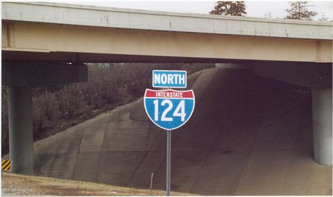 Interstate 124 North in Chattanooga, Tennessee