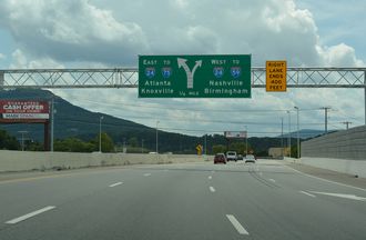 I-124/US 27 south at I-24 - Chattanooga, TN