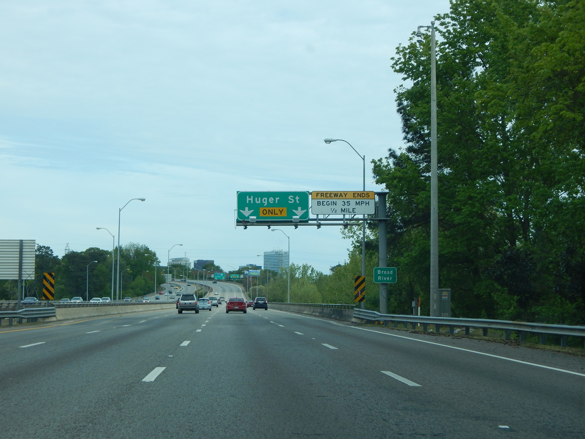I-126 east at US 21/176/321 - Columbia, SC